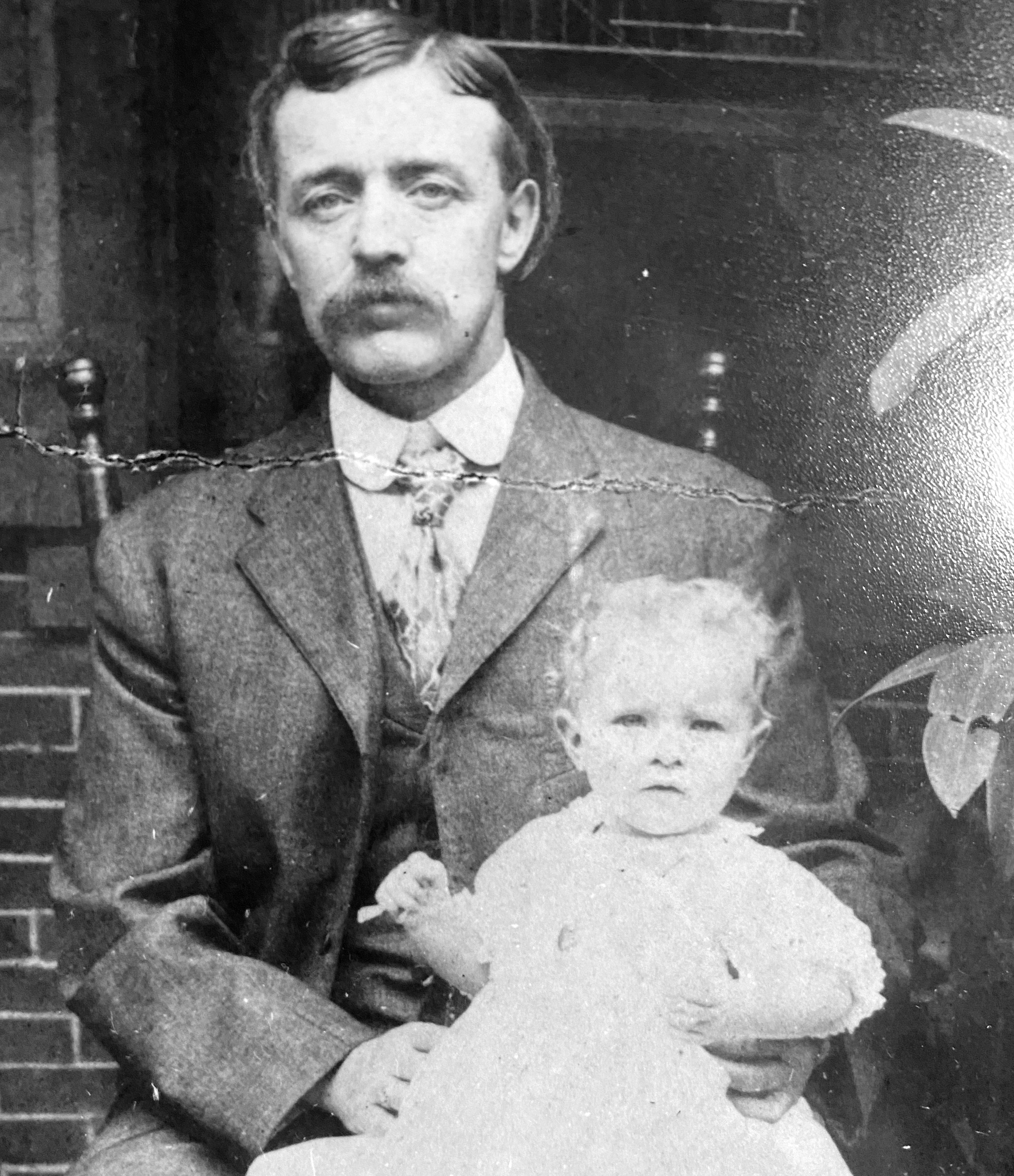 Samuel Haydon with one of his daughters in about 1908